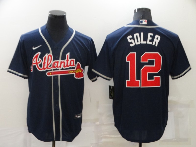 2021 Men Atlanta Braves 12 Soler blue Nike MLB Jersey